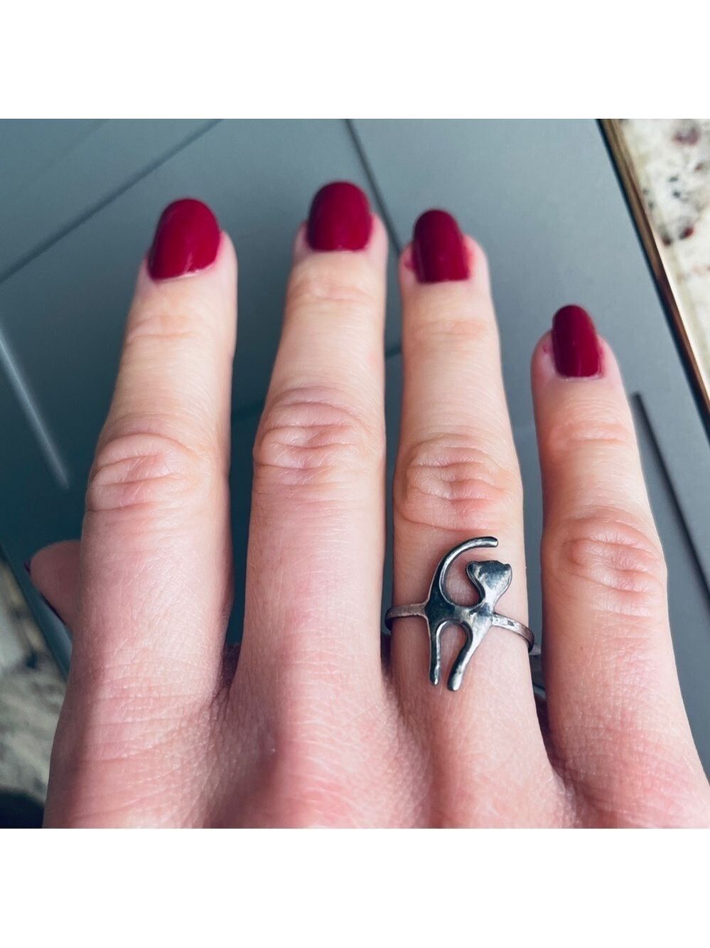 Kitty Cat Sterling Silver Ring Available in Sizes 6, 7, 8, 9, 10 NEW!! - Picture 3 of 11